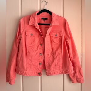 Talbots cotton Coral Jean Jacket women’s Sz Large
